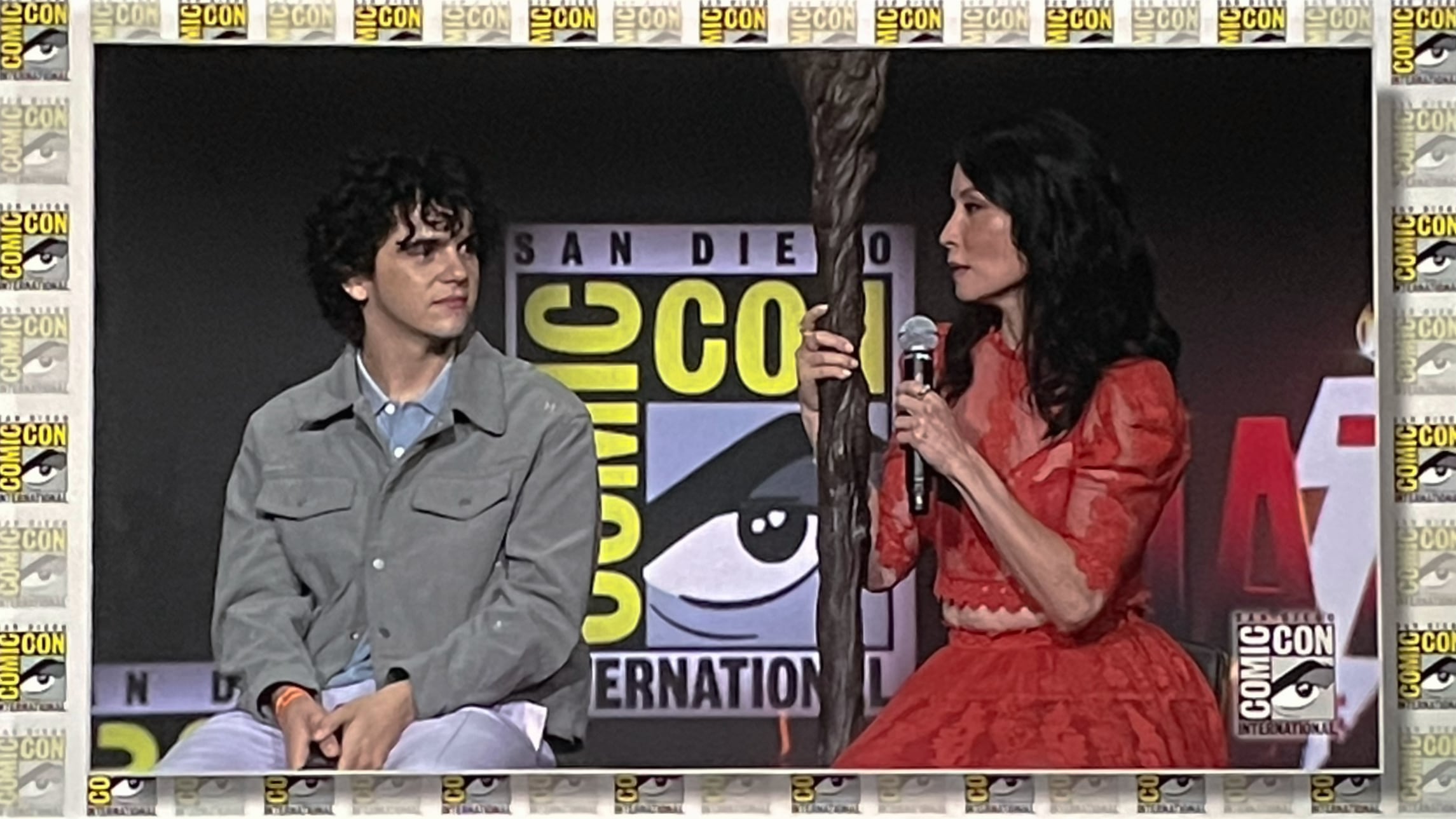 Jack Dylan Grazer and Lucy Liu in Shazam